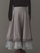 Luxury organdy flare skirt