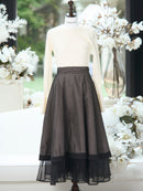 Luxury organdy flare skirt