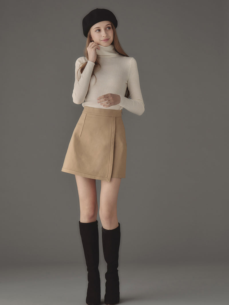 Smooth wrap stretch skirt