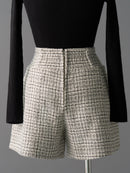 Classical tweed tuck pants