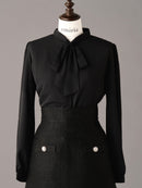 Bowtie ribbon blouse