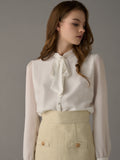 Bowtie ribbon blouse