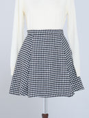Houndstooth pattern skirt