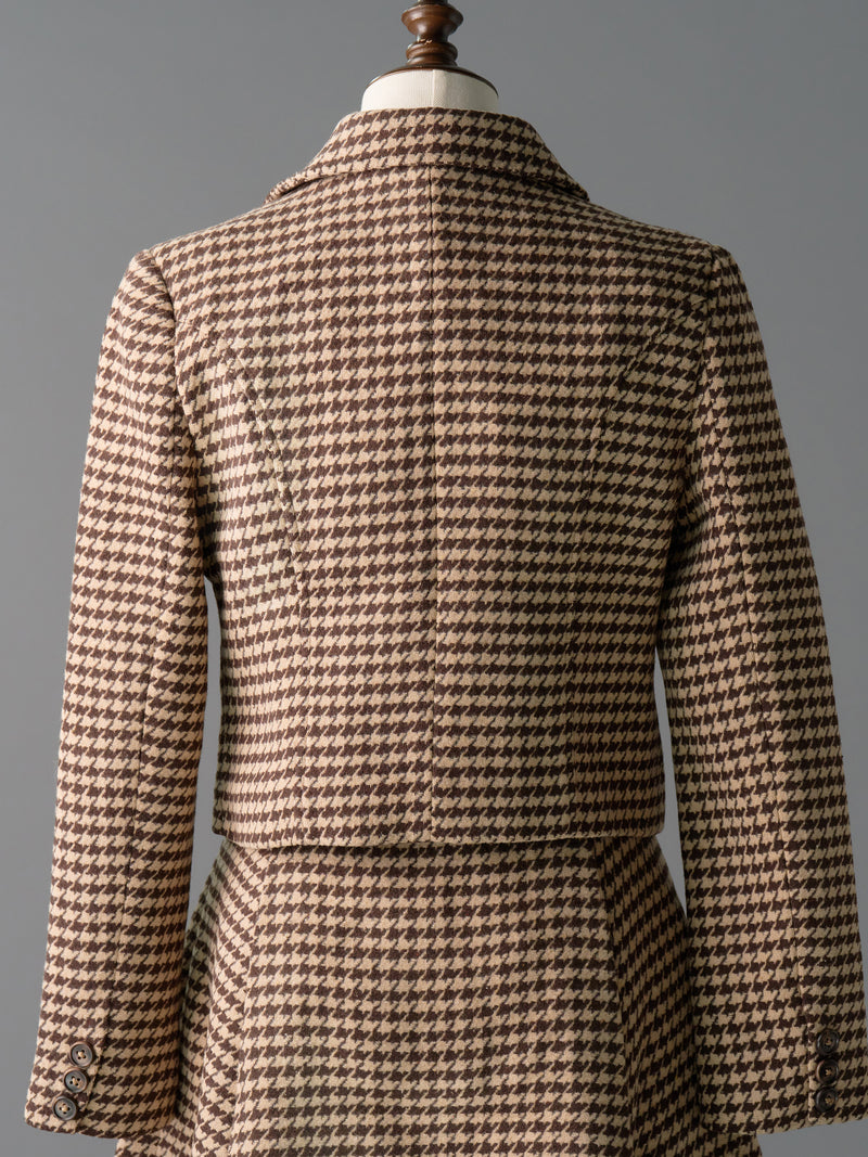 Houndstooth pattern jacket