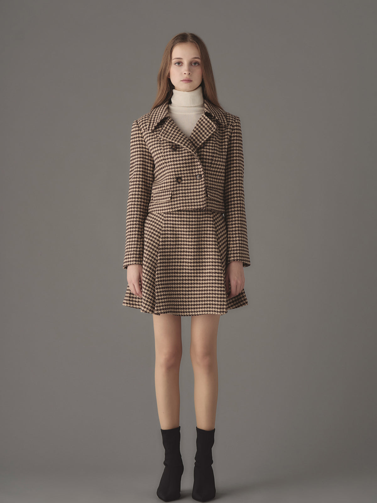 【ジャケット&パンツ】Houndstooth Wool セットアップ Houndstooth pattern jacket | EmiriaWiz公式オンラインストア