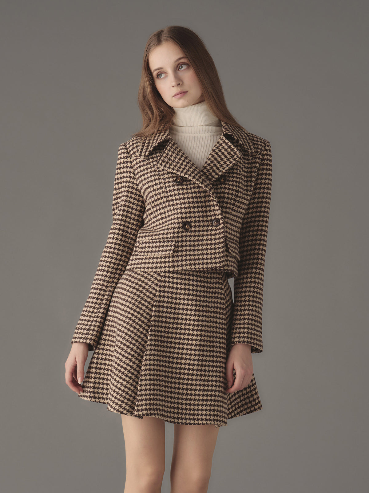 Houndstooth pattern skirt | EmiriaWiz公式オンラインストア