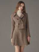 Houndstooth pattern jacket