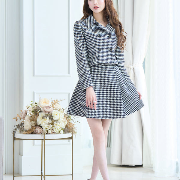 Houndstooth pattern skirt | EmiriaWiz公式オンラインストア