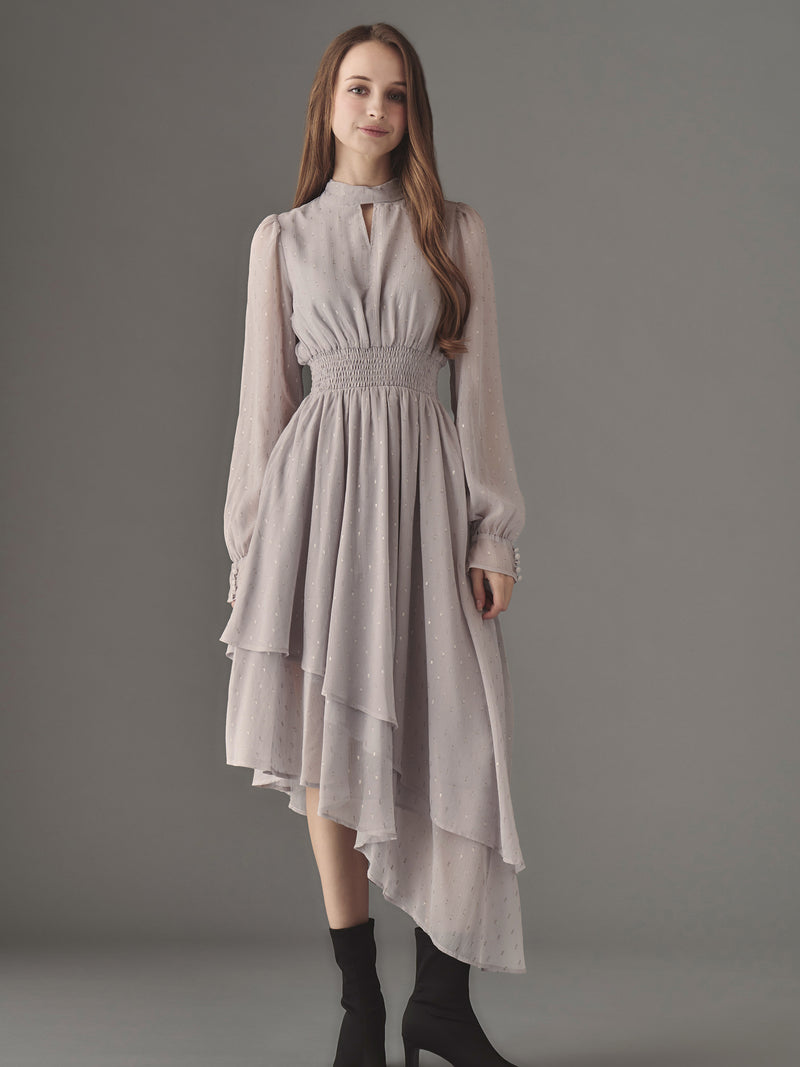 Ciel étoilé chiffon dress