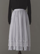 Lace flower flare dot skirt