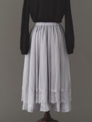 Lace flower flare dot skirt