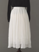 Lace flower flare dot skirt