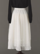 Lace flower flare dot skirt