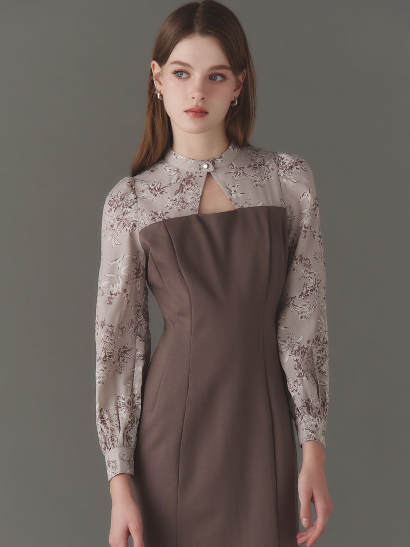 Vintage floral mermaid one-piece