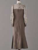 Vintage floral mermaid one-piece