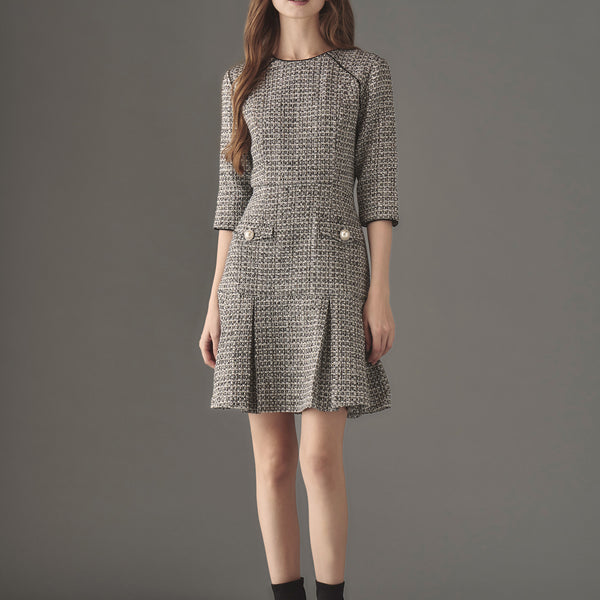 ワンピース Tweed Dress with Chemical Lace EmiriaWiz Tweed Dress with Chemical Lace | エミリアウィズ 公式オンラインストア