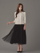 Elegant Sans-Collar Dress