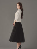 Elegant Sans-Collar Dress