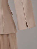 Elegant Sans-Collar Dress