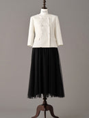 Elegant Sans-Collar Dress