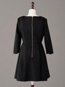 Tucked Waist Flare Dress