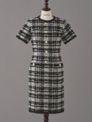 マリアケントツイードショートスリーブワンピース