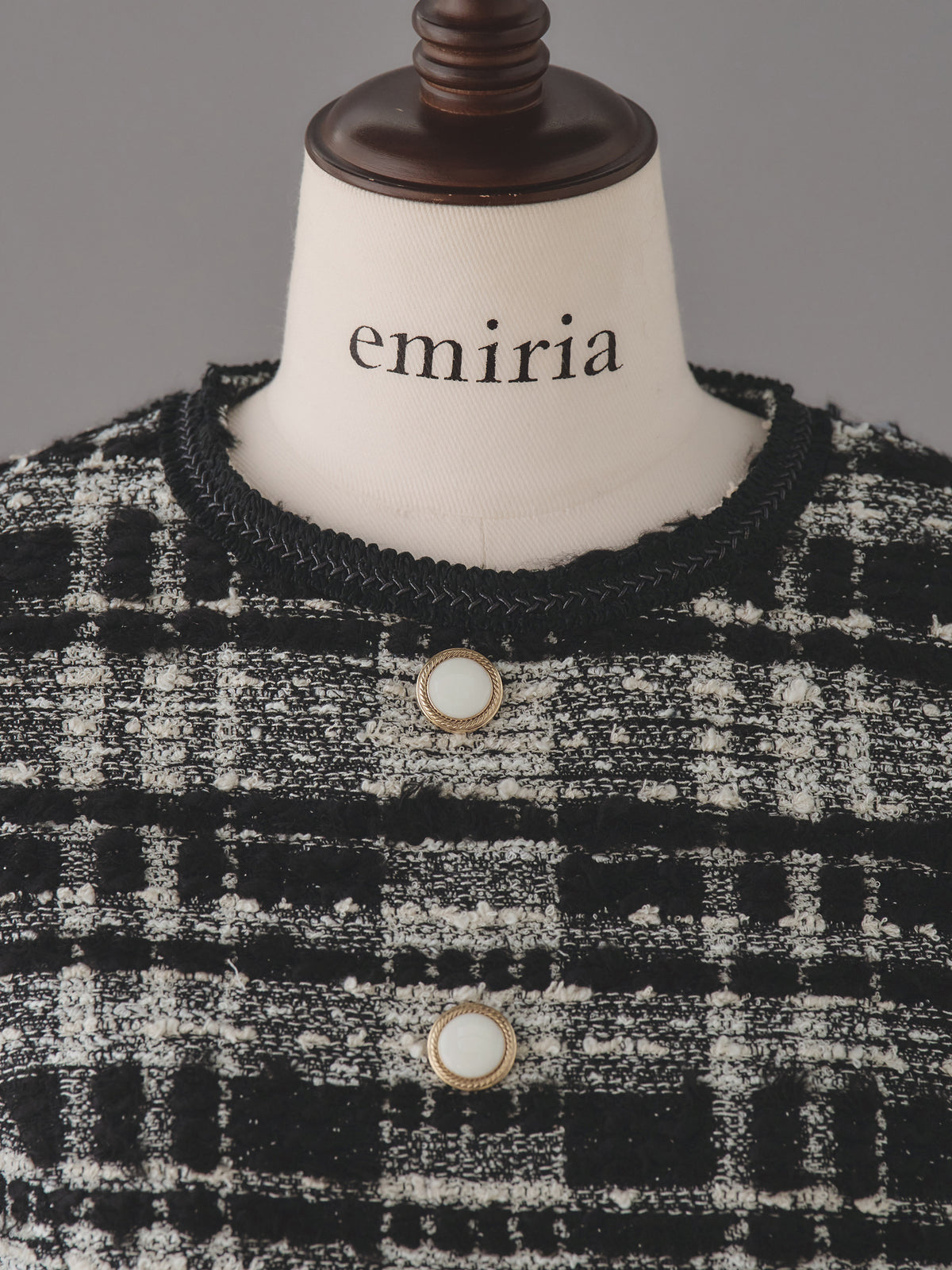 マリアケントツイードショートスリーブワンピース| エミリアウィズ