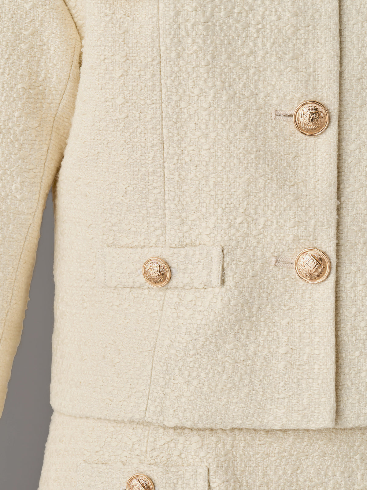 Chic Collarless Tweed Jacket | エミリアウィズ 公式オンライン