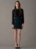 Elegant Tweed Mini Skirt