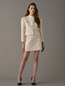 Elegant Tweed Mini Skirt