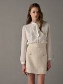 Elegant Tweed Mini Skirt