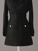 Elegant Tweed Mini Skirt