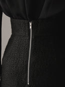 Elegant Tweed Mini Skirt