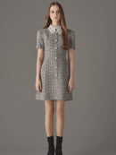 Tweed Dress with Chemical Lace