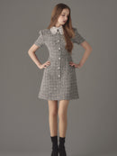 Tweed Dress with Chemical Lace