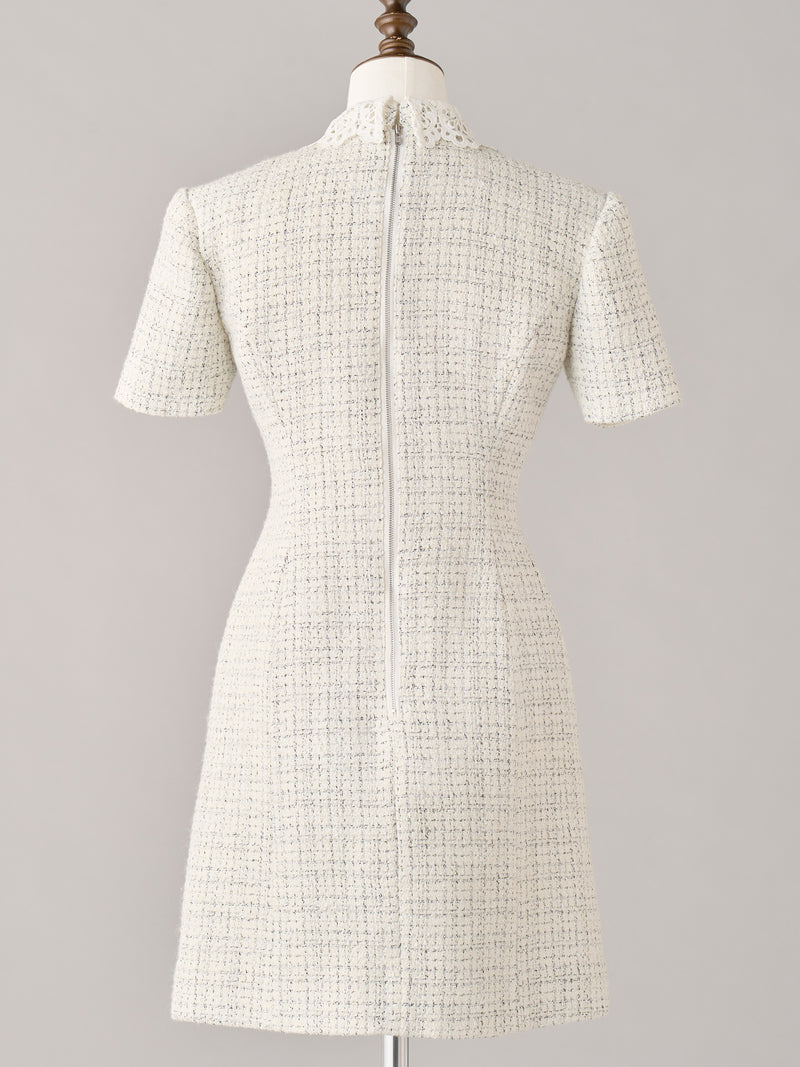 Tweed Dress with Chemical Lace