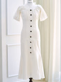 Ras-de-cou hem one-piece