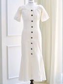 Ras-de-cou hem one-piece