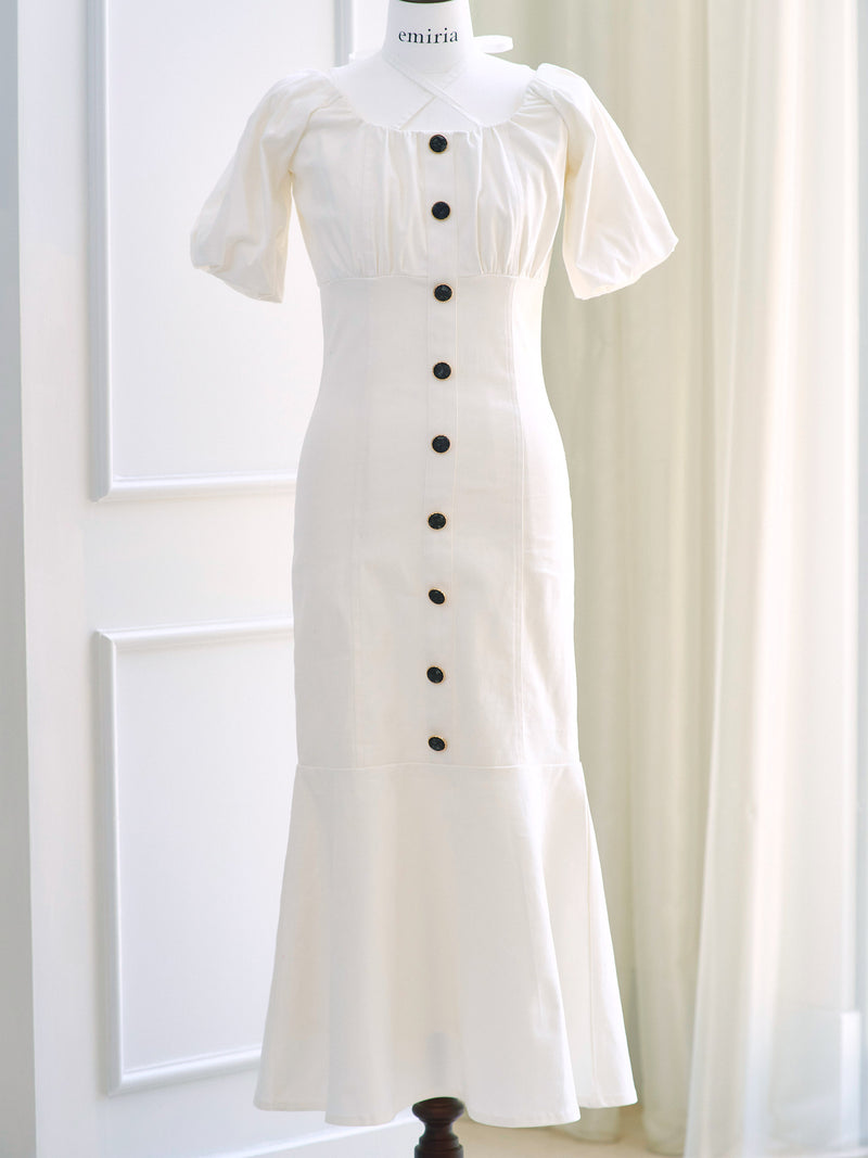Ras-de-cou hem one-piece