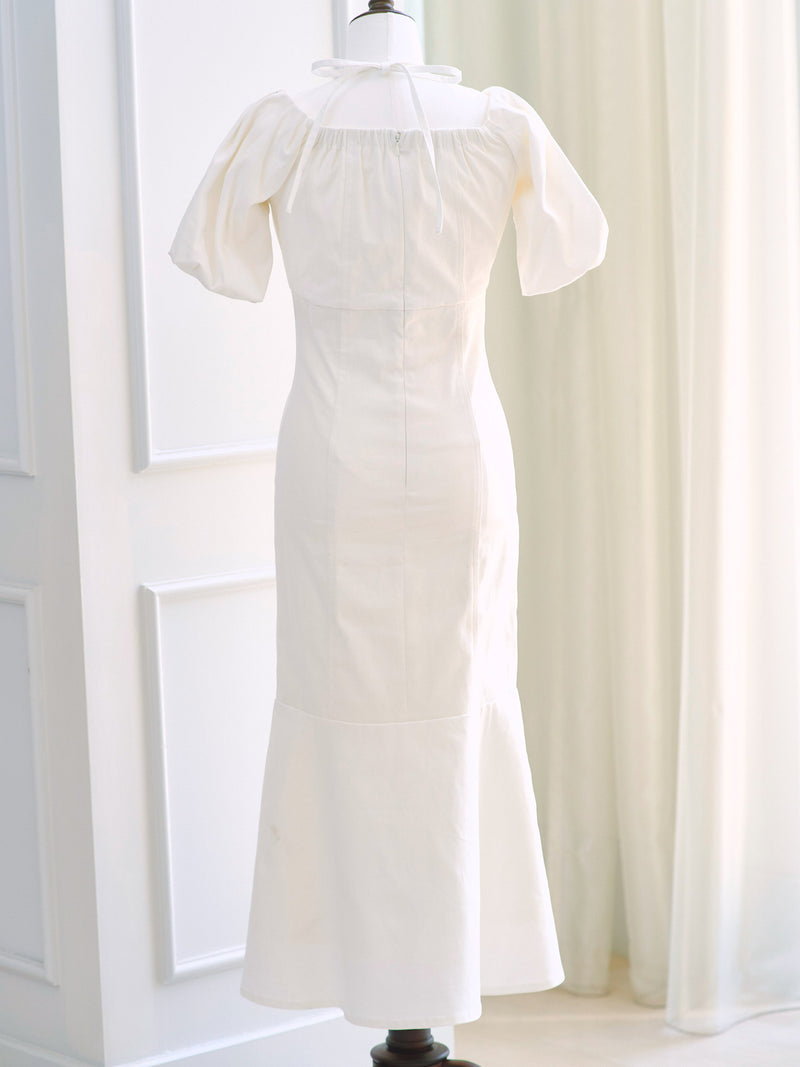 Ras-de-cou hem one-piece