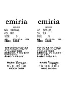 Leather piping court knit tops