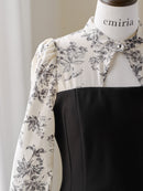 Vintage floral mermaid one-piece