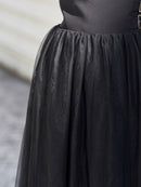 Double buckle volume tulle skirt