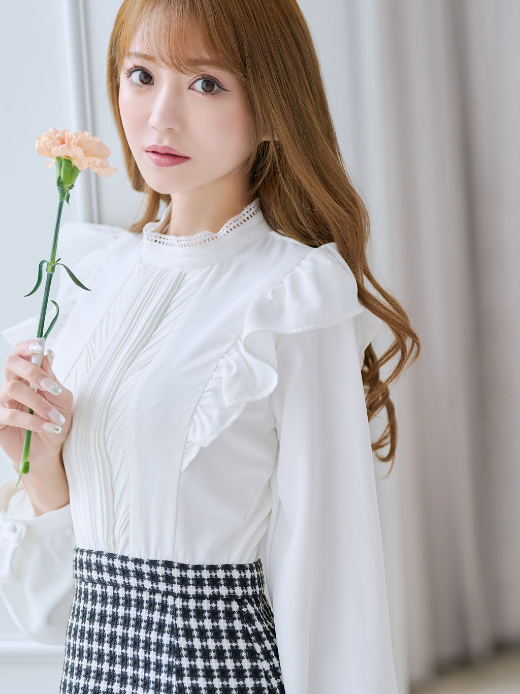 Emiriawiz Frill blouse dockingミニワンピース