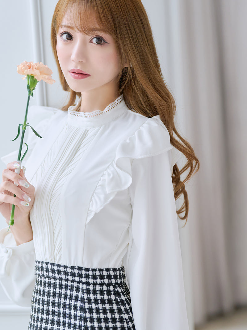 Frill blouse docking mini one-piece | エミリアウィズ 公式