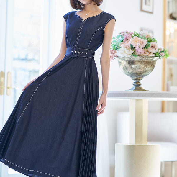 デニムプリーツスカートワンピース | エミリアウィズ 公式オンラインストア