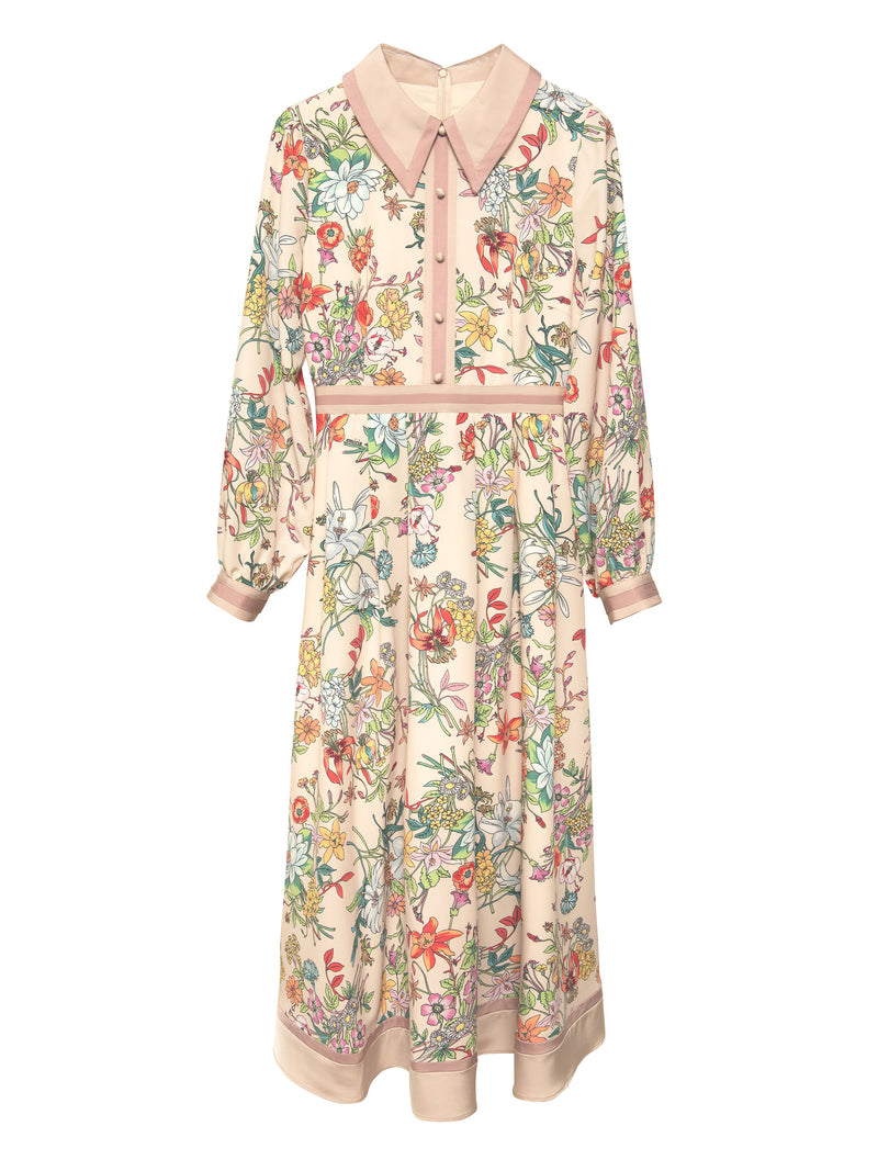 Floral motif shirt one-piece | エミリアウィズ 公式オンライン