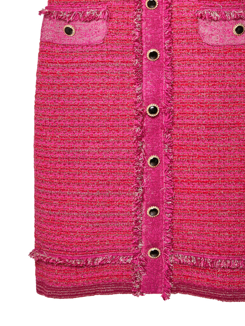 Tweedy mode knit one-piece